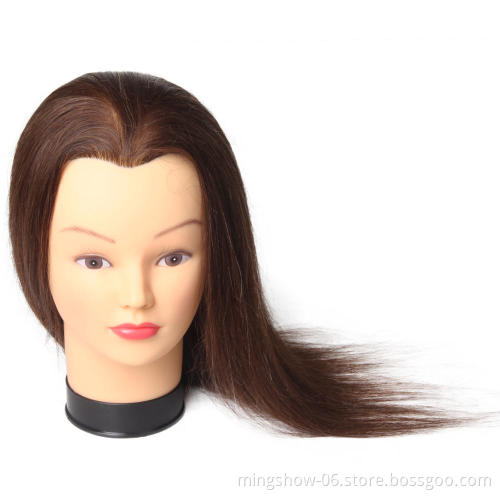100% Real Human Hair Training Head Hairdressing Practice Head Mannequin For Hairdressers
